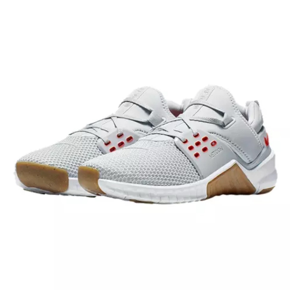 NIKE FREE METCON 2 TRAINING GYM ATHLETIC 
White and Red Athletic Sneakers
